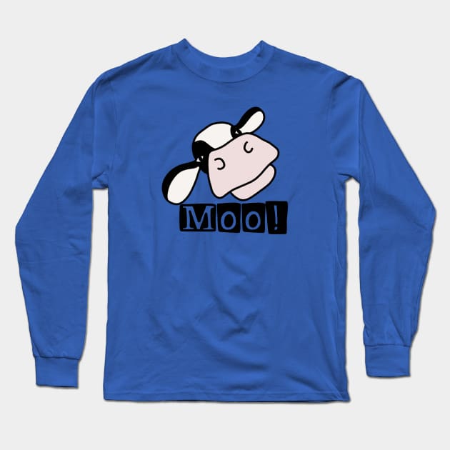 Moo cow Long Sleeve T-Shirt by Pickle-Lily